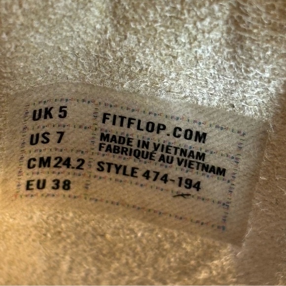 FITFLOP Sz 7 Studded Front Post Comfort Insole Slip On Sandals - Picture 9 of 9